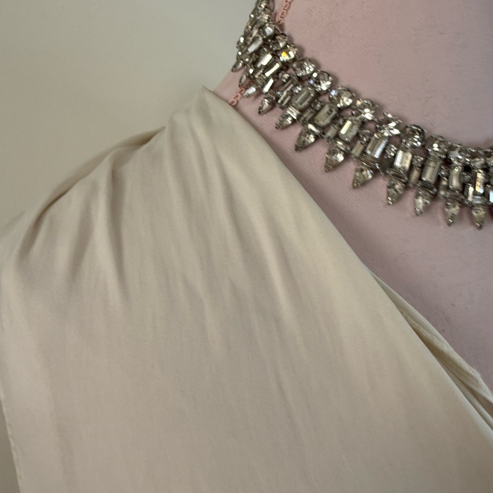 Modern Citizen Elegant Cream Wrap Top in size large - Picture 2 of 11